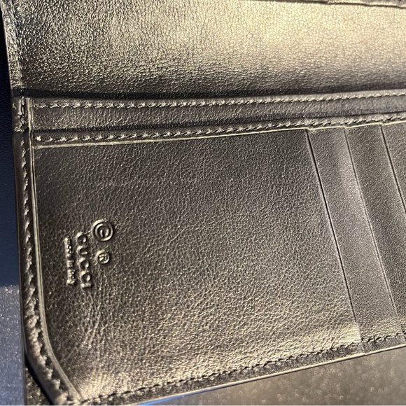GUCCI Microguccissima Black Leather Wallet NEW - Picture 5 of 7